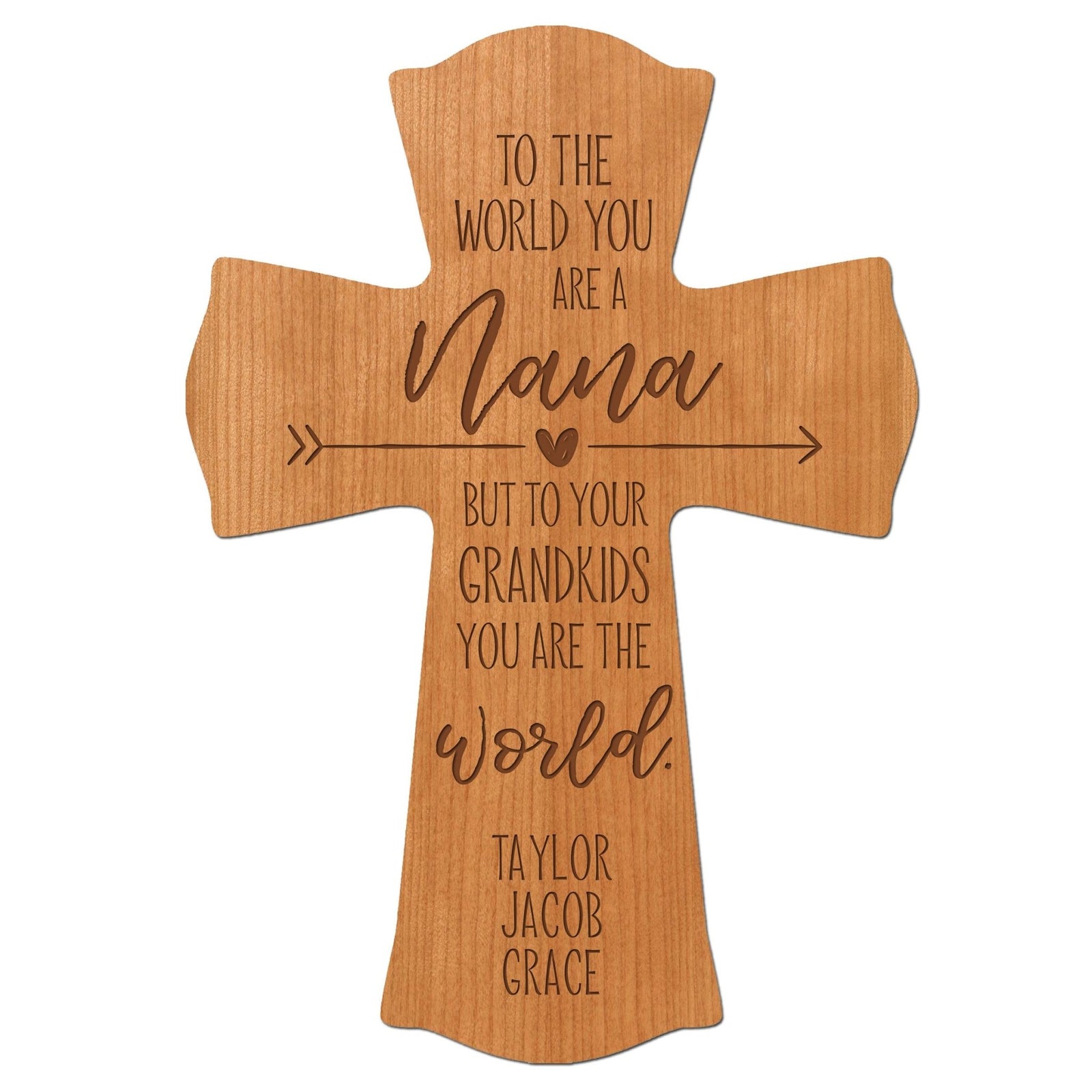 Personalized Mother’s Day Nana To The World - 8.5x11 Crosses - LifeSong Milestones
