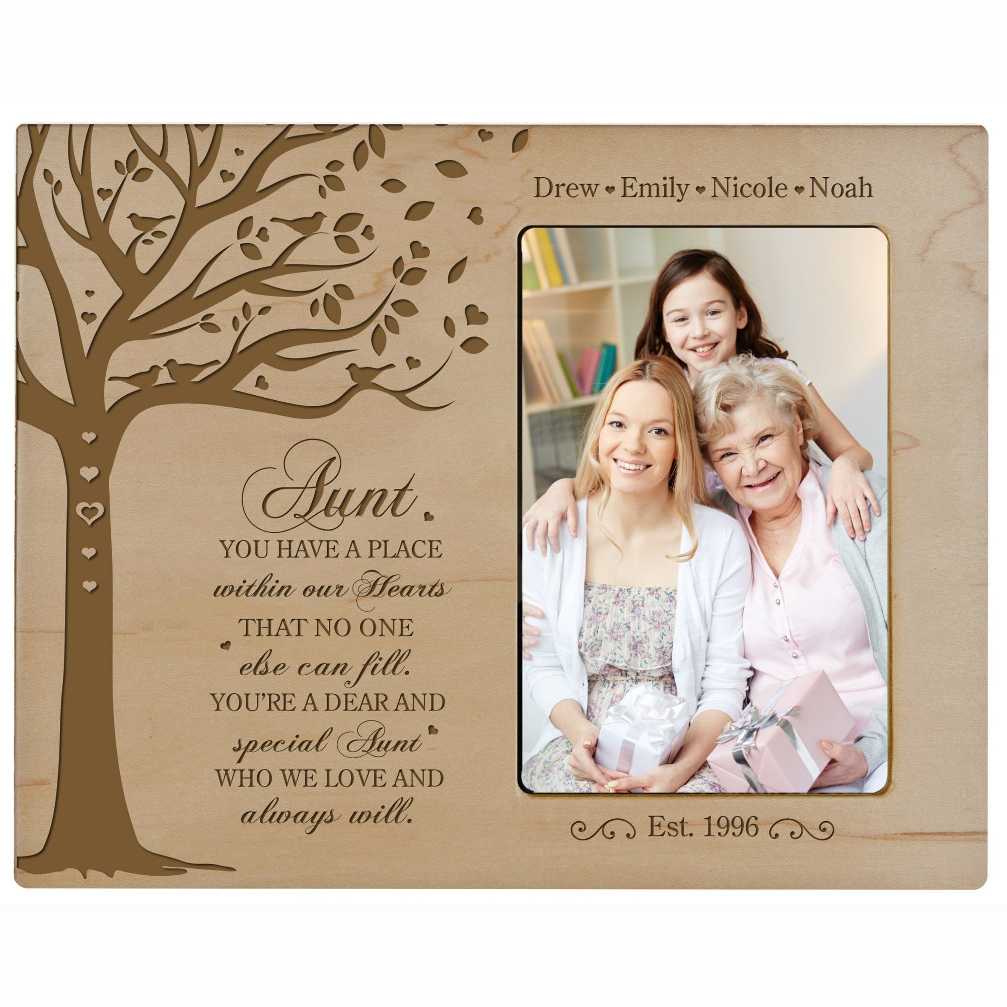 Personalized Mother’s Day Picture Frame 4” x 6” You Have A Place Aunt - LifeSong Milestones
