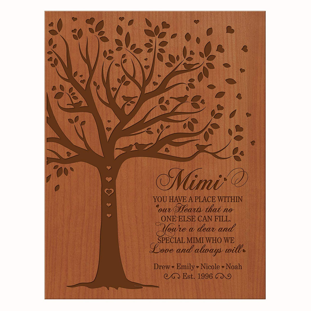 Personalized Mother&#39;s Day Plaque Gift - Place WIthin Our Hearts - LifeSong Milestones