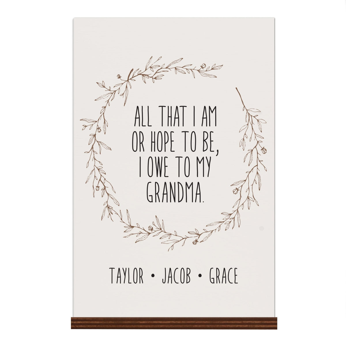 Personalized Mothers Day Sign With Base - All That I Am 8x12 - LifeSong Milestones