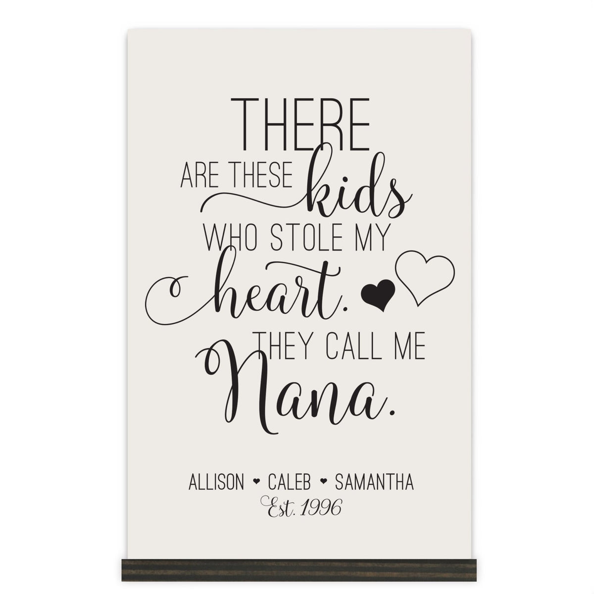 Personalized Mothers Day Sign With Base - These Kids 8x12 - LifeSong Milestones