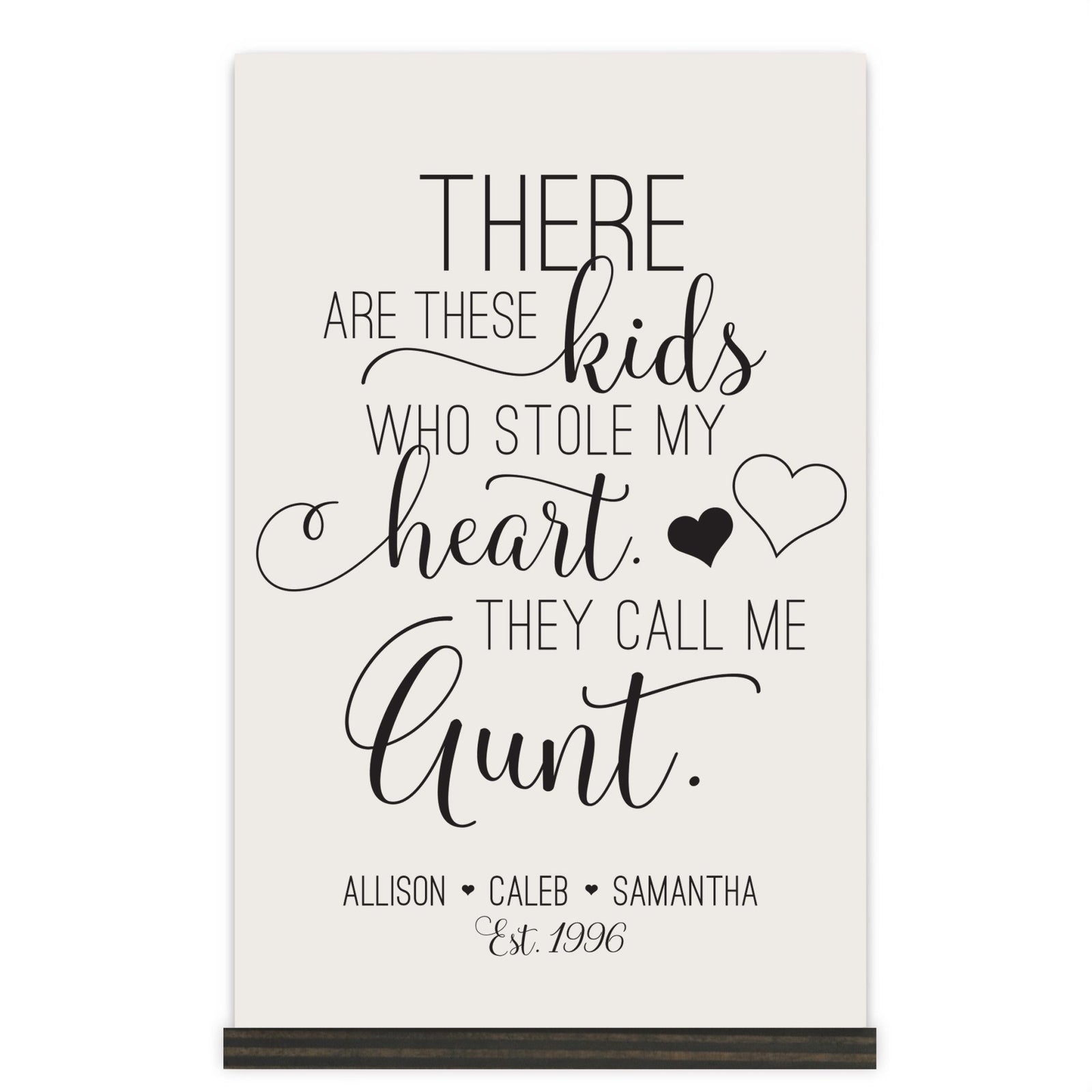 Personalized Mothers Day Sign With Base - These Kids 8x12 - LifeSong Milestones