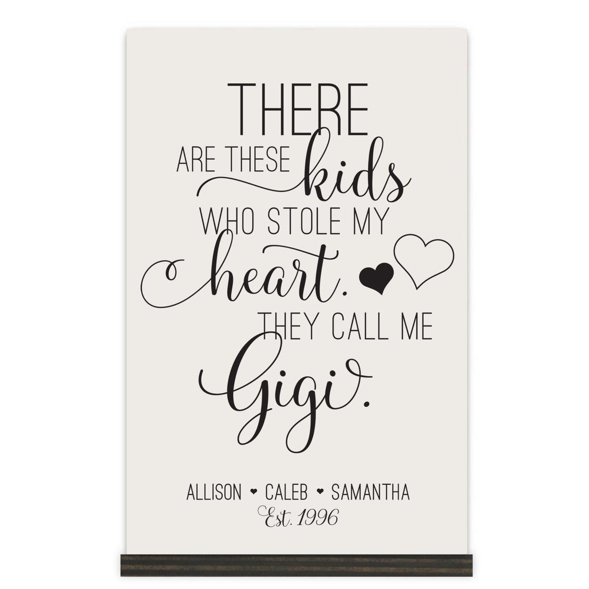 Personalized Mothers Day Sign With Base - These Kids 8x12 - LifeSong Milestones