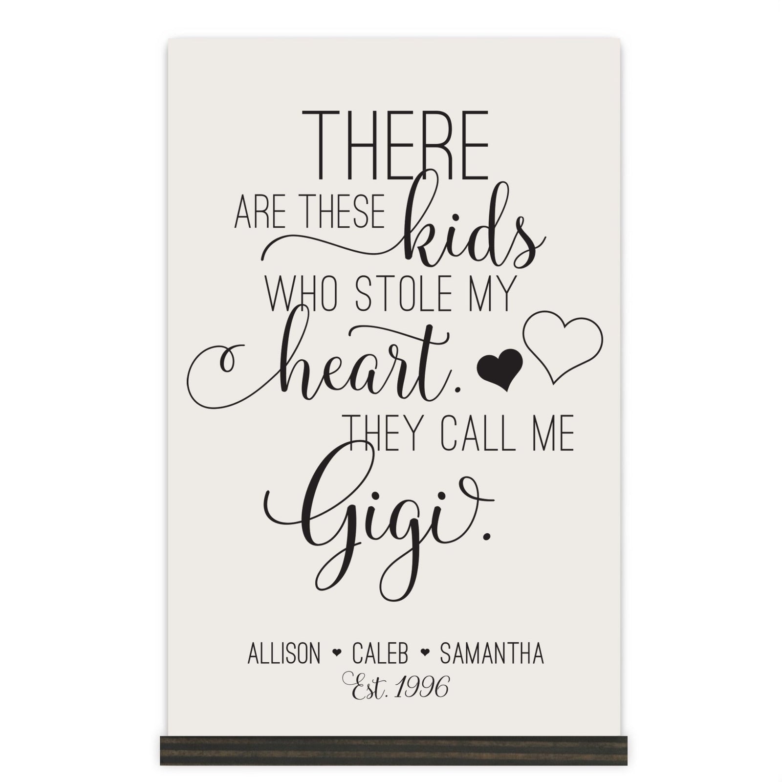 Personalized Mothers Day Sign With Base - These Kids 8x12 - LifeSong Milestones