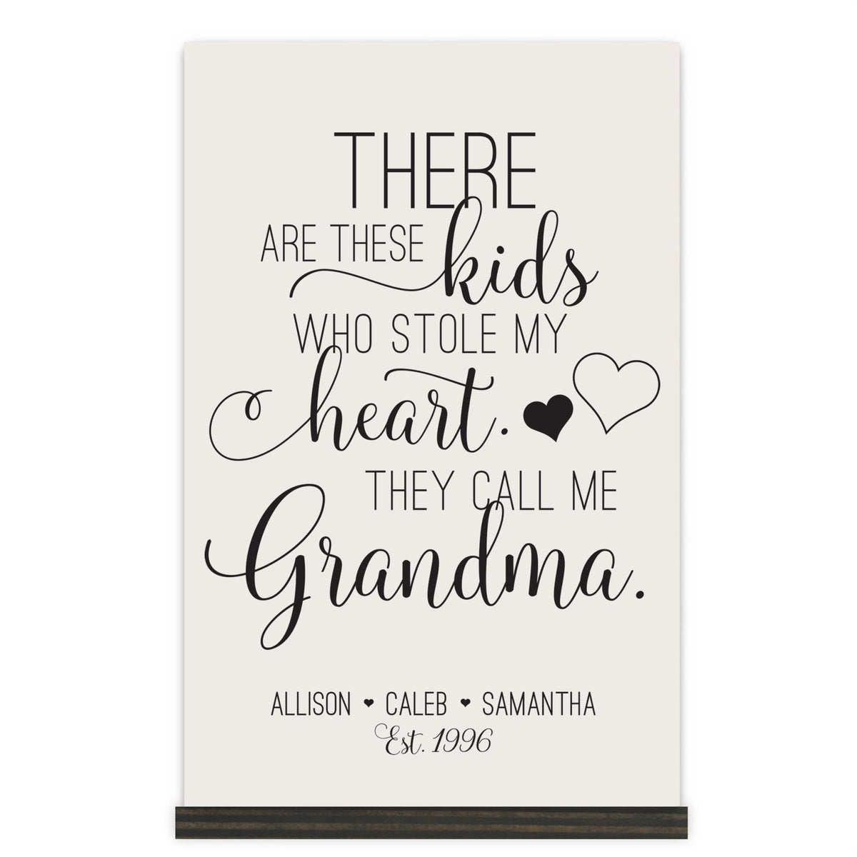 Personalized Mothers Day Sign With Base - These Kids 8x12 - LifeSong Milestones