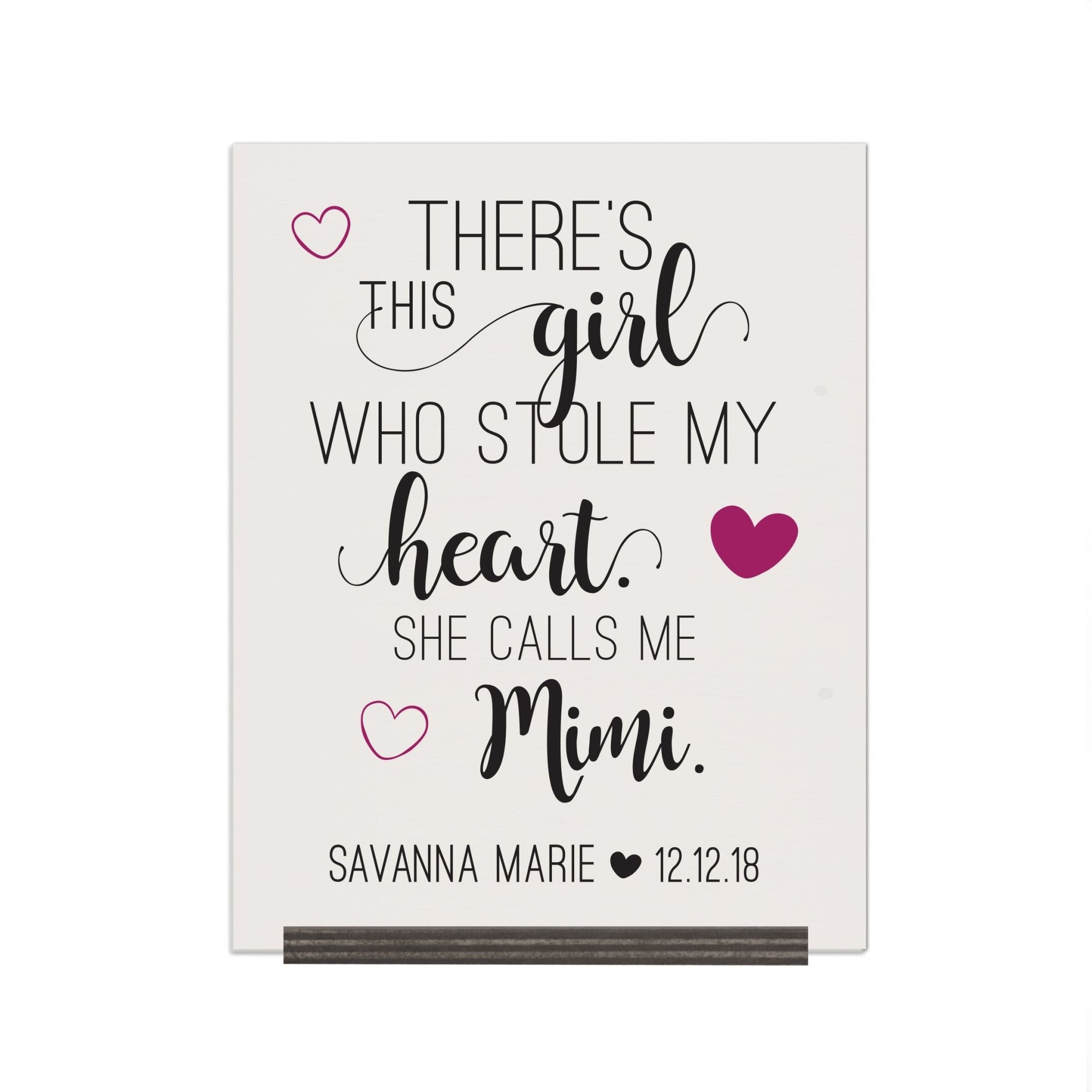 Personalized Mothers Day Sign With Base - This Girl 12x15 - LifeSong Milestones