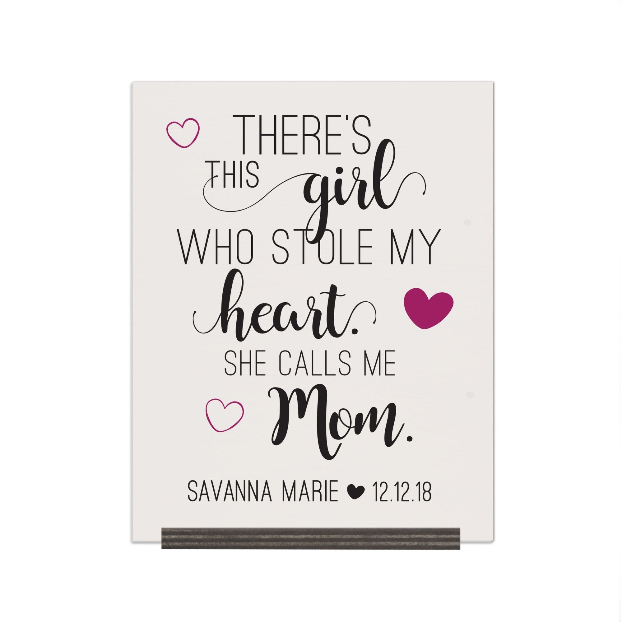 Personalized Mothers Day Sign With Base - This Girl 12x15 - LifeSong Milestones