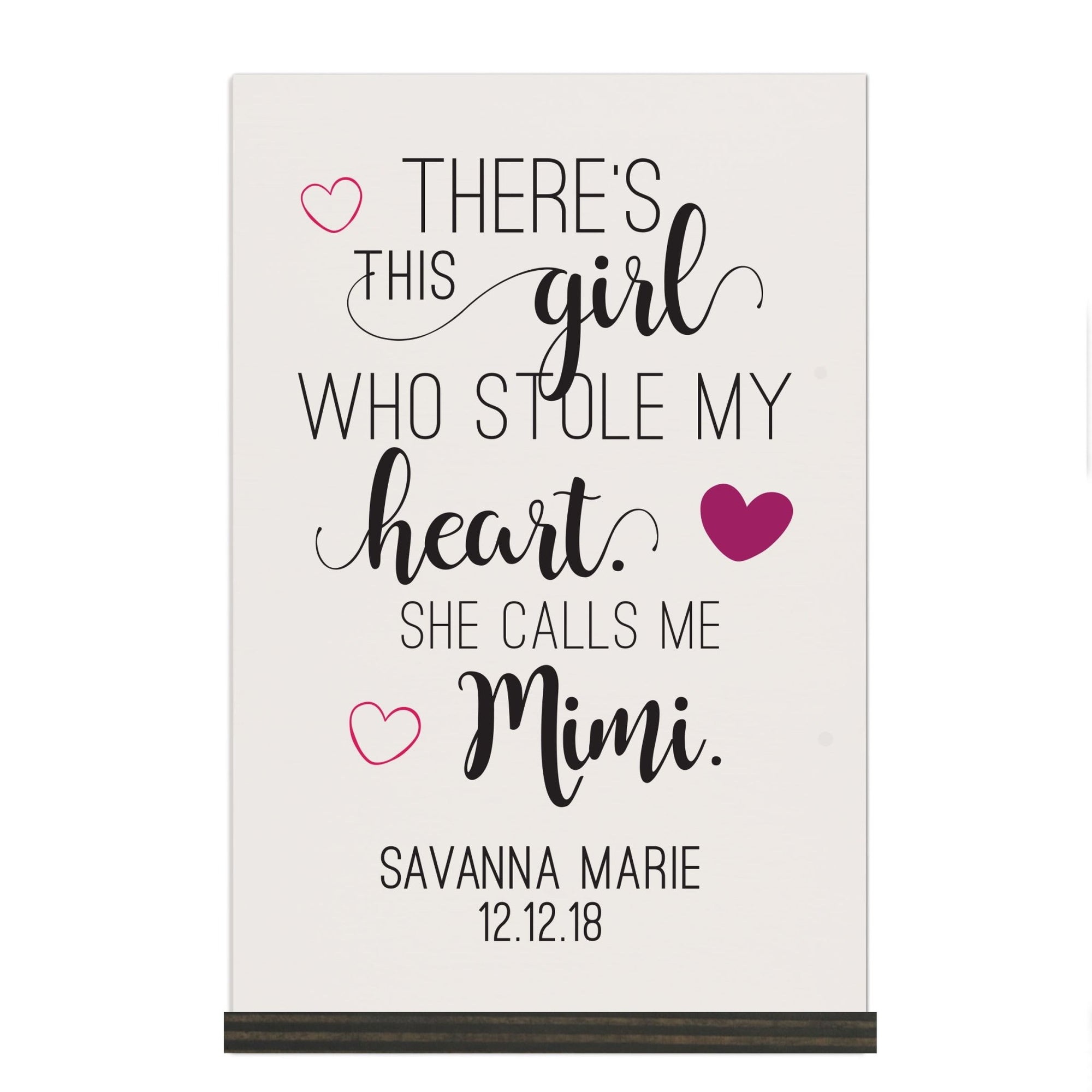 Personalized Mothers Day Sign With Base - This Girl 8x12 - LifeSong Milestones