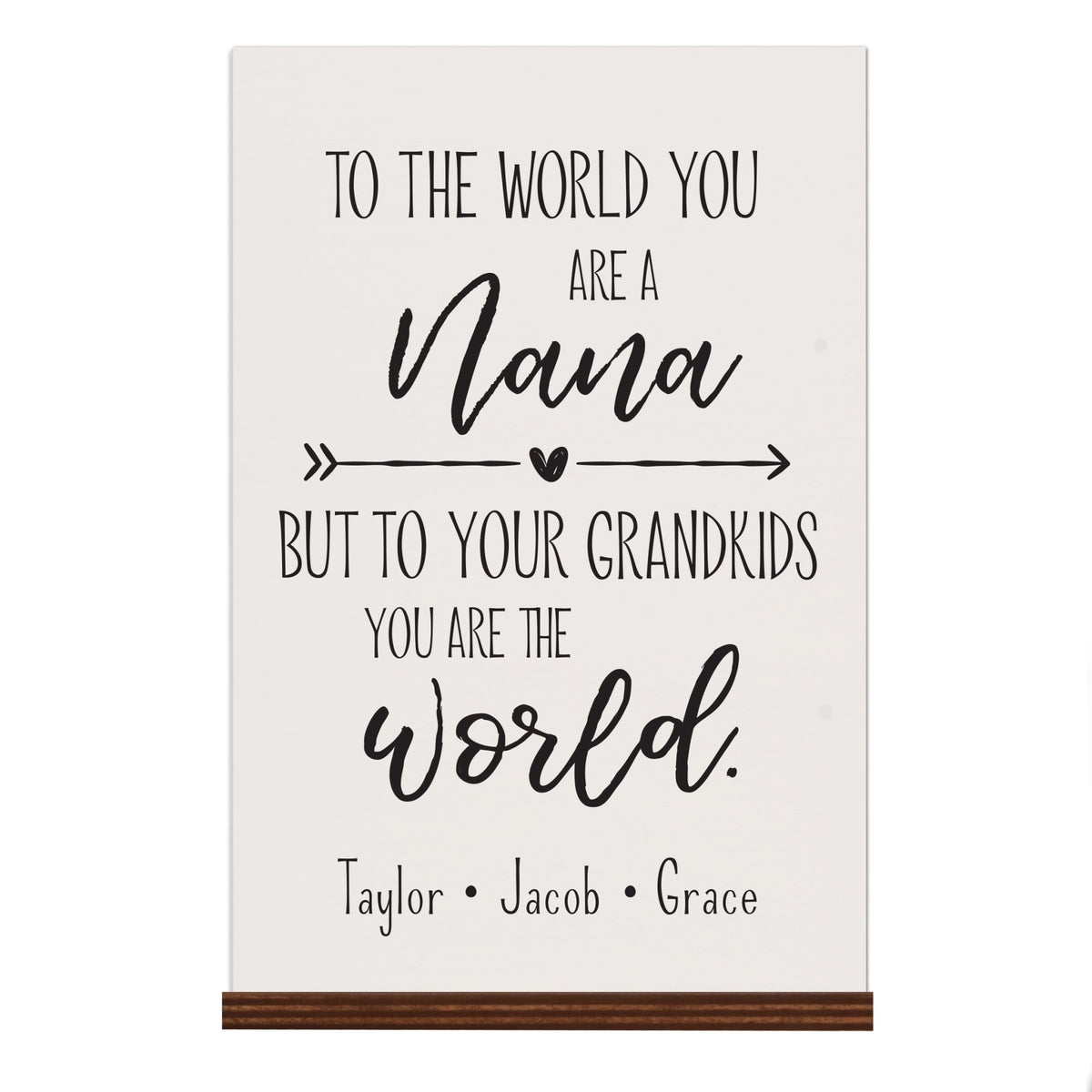 Personalized Mother's Day Sign With Base - To The World 8x12 - LifeSong Milestones