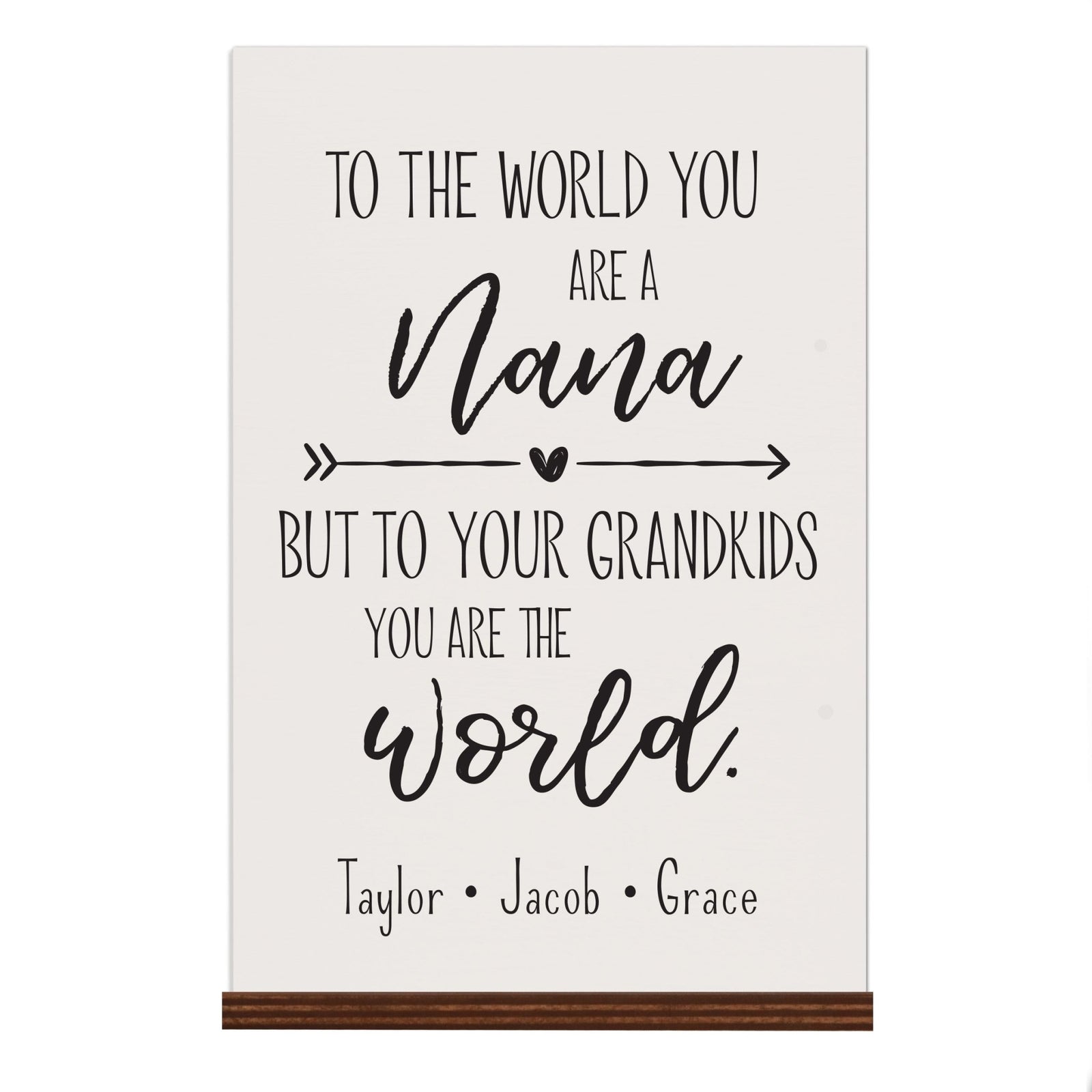 Personalized Mother's Day Sign With Base - To The World 8x12 - LifeSong Milestones