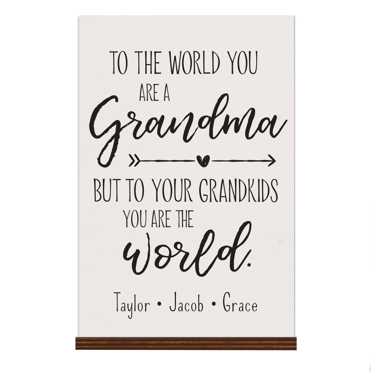 Personalized Mother's Day Sign With Base - To The World 8x12 - LifeSong Milestones