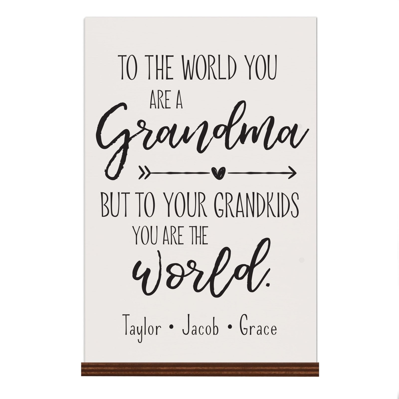 Personalized Mother's Day Sign With Base - To The World 8x12 - LifeSong Milestones