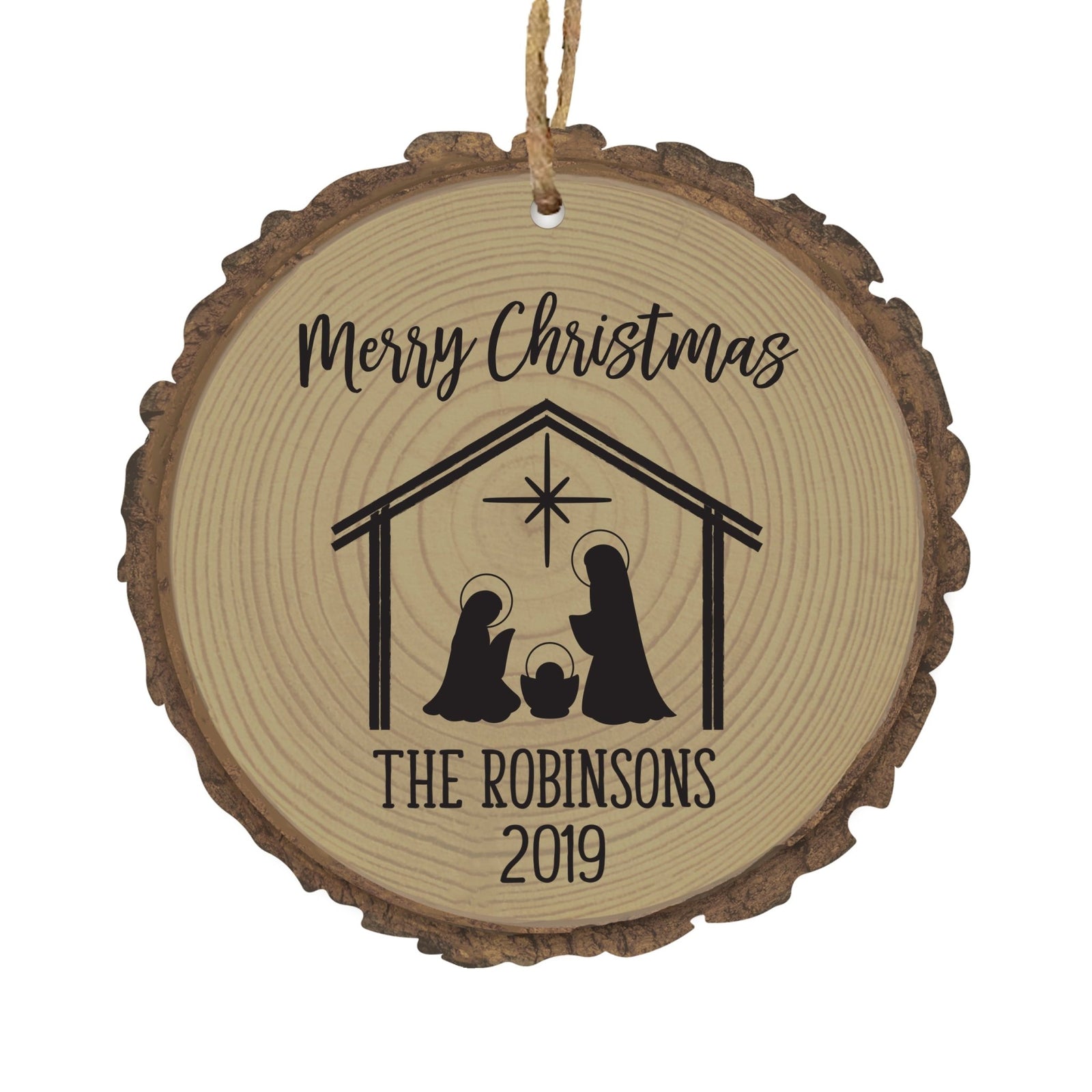 Personalized Nativity Barky Christmas Ornament - Merry Christmas - LifeSong Milestones