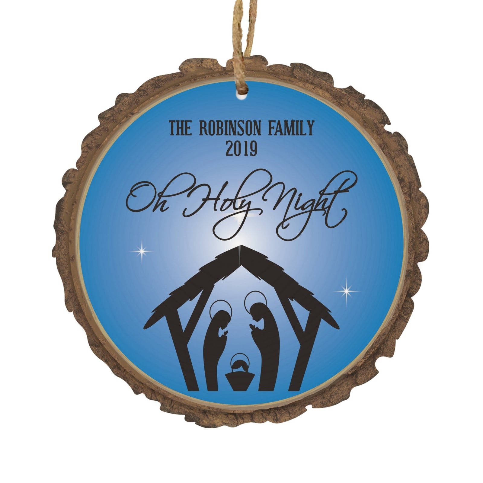 Personalized Nativity Barky Christmas Ornament - Oh Holy Night - LifeSong Milestones