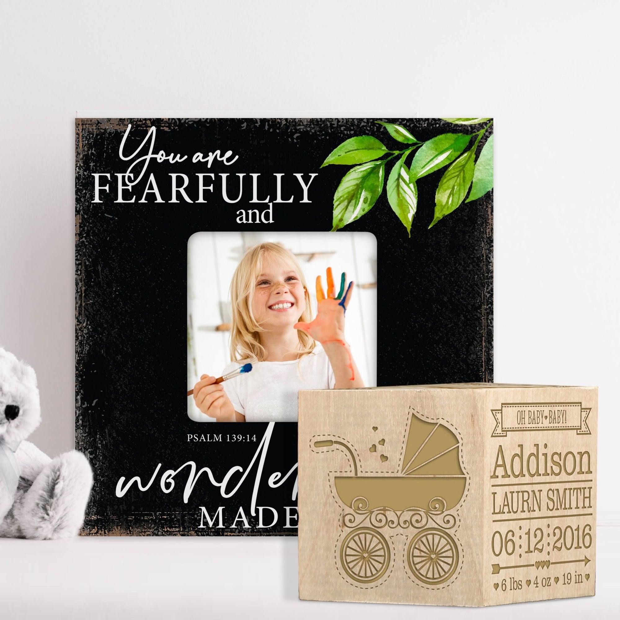 Personalized New Baby Announcement Decoration Block - Names - LifeSong Milestones