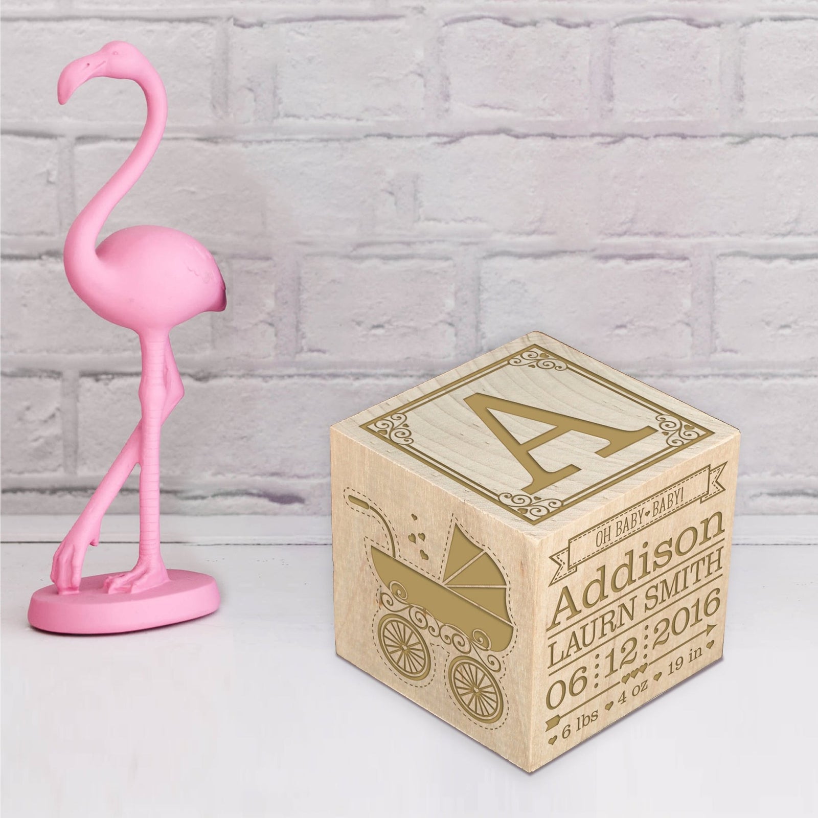 Personalized New Baby Announcement Decoration Block - Names - LifeSong Milestones