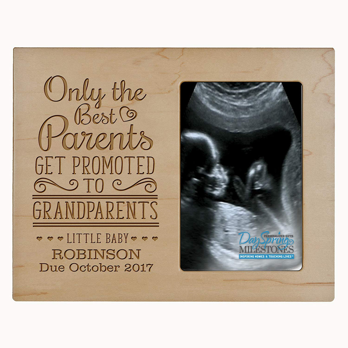 Personalized New Baby birth announcement picture frame - LifeSong Milestones