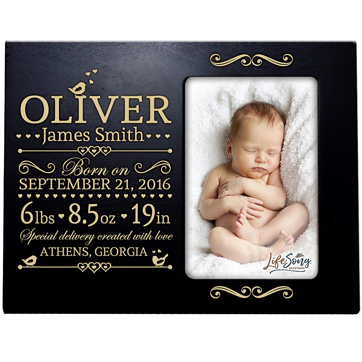 Personalized New Baby Engraved Photo Frame - Special Delivery - LifeSong Milestones
