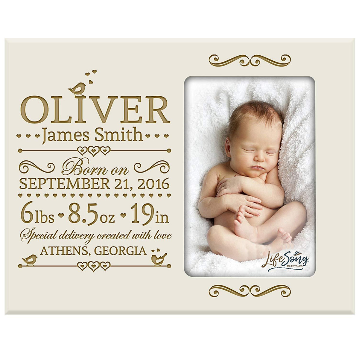 Personalized New Baby Photo Frame - Special Delivery - LifeSong Milestones