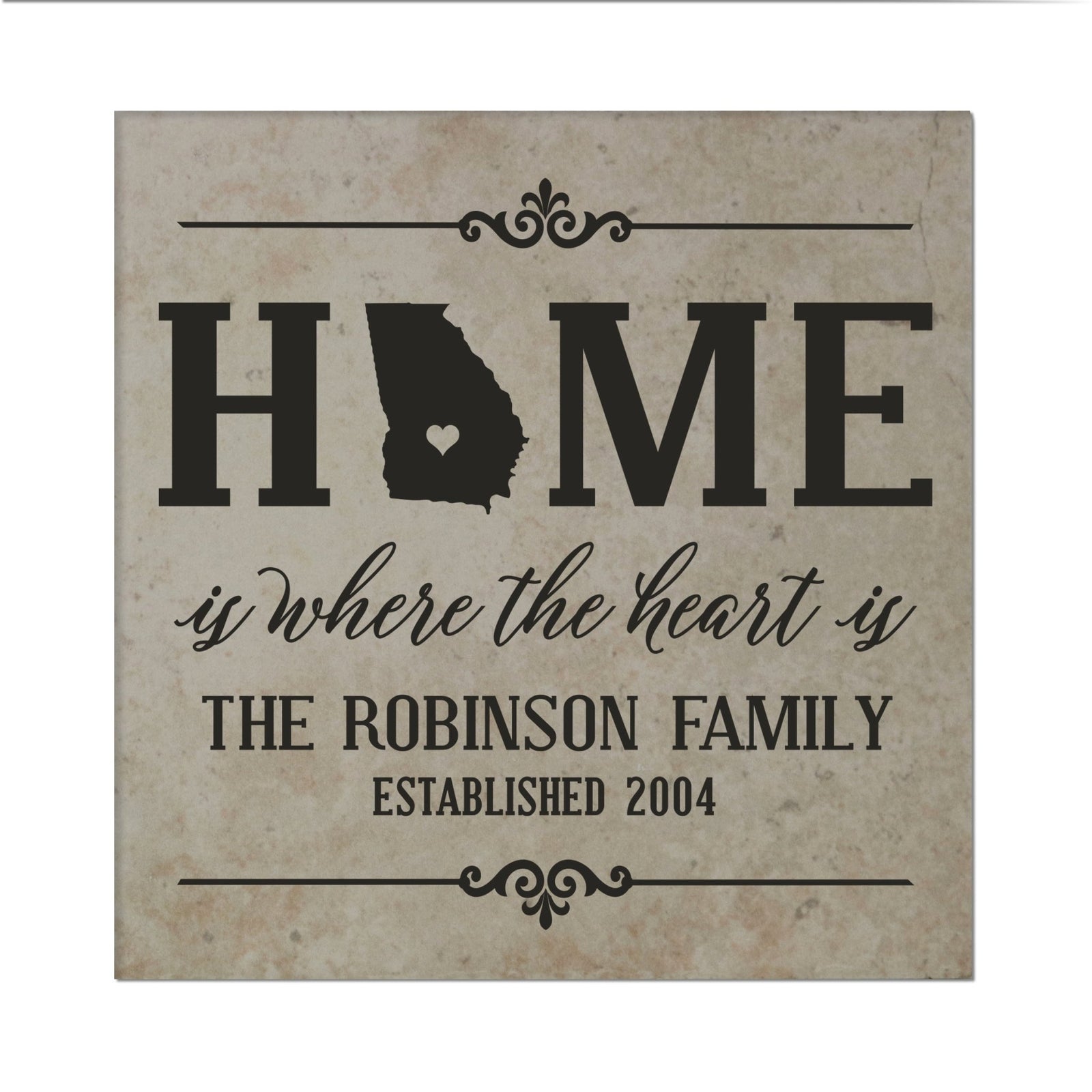 Personalized Northeast Region Home State Trivet - Home Is Where The Heart Is - LifeSong Milestones