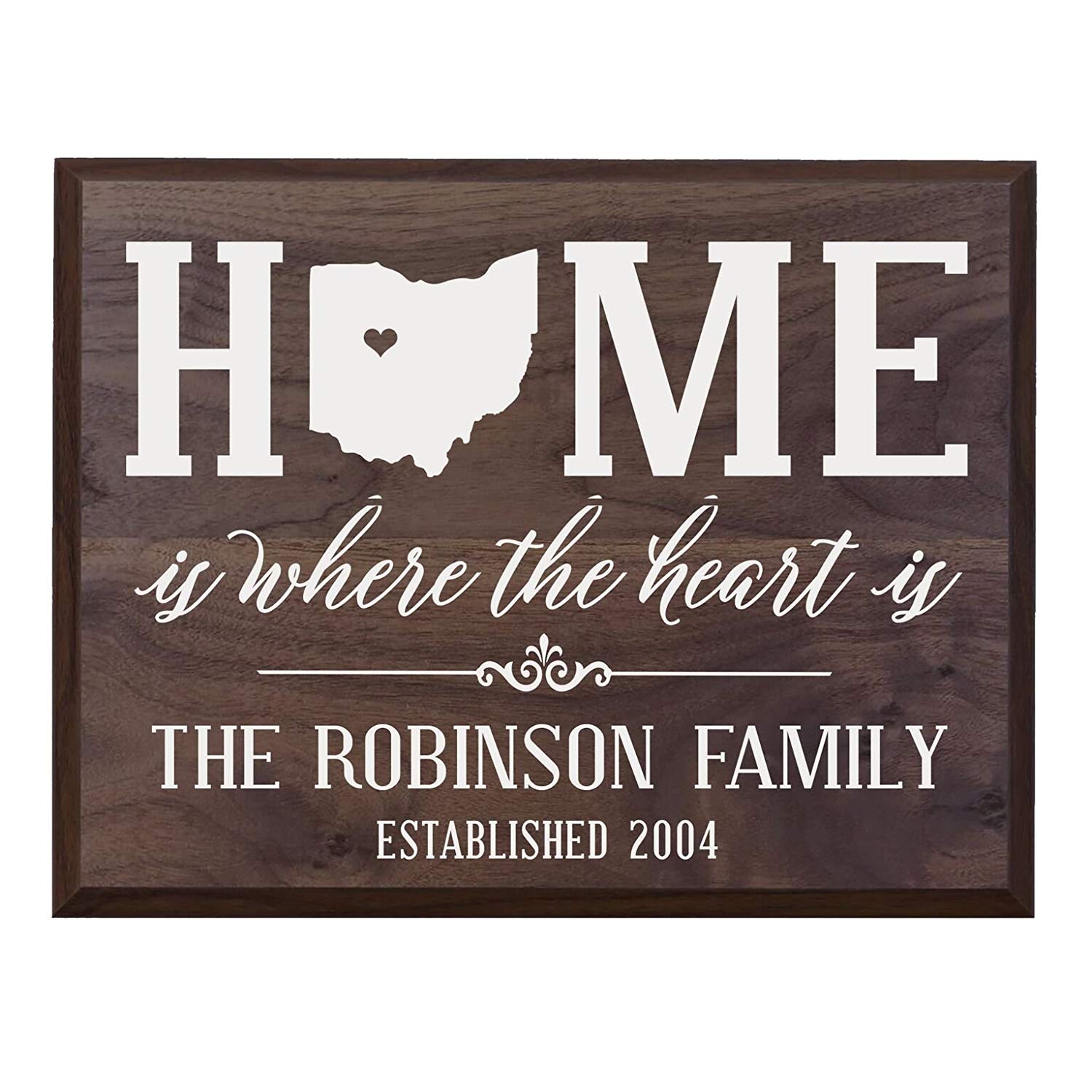 Personalized Ohio State Home is Where the heart is Sign - LifeSong Milestones