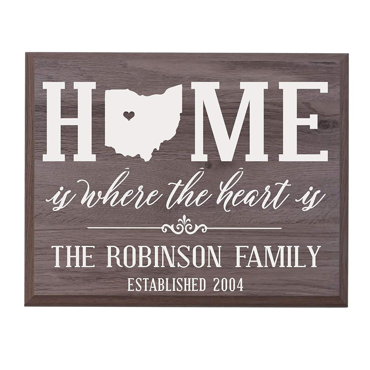 Personalized Ohio State Home is Where the heart is Sign - LifeSong Milestones