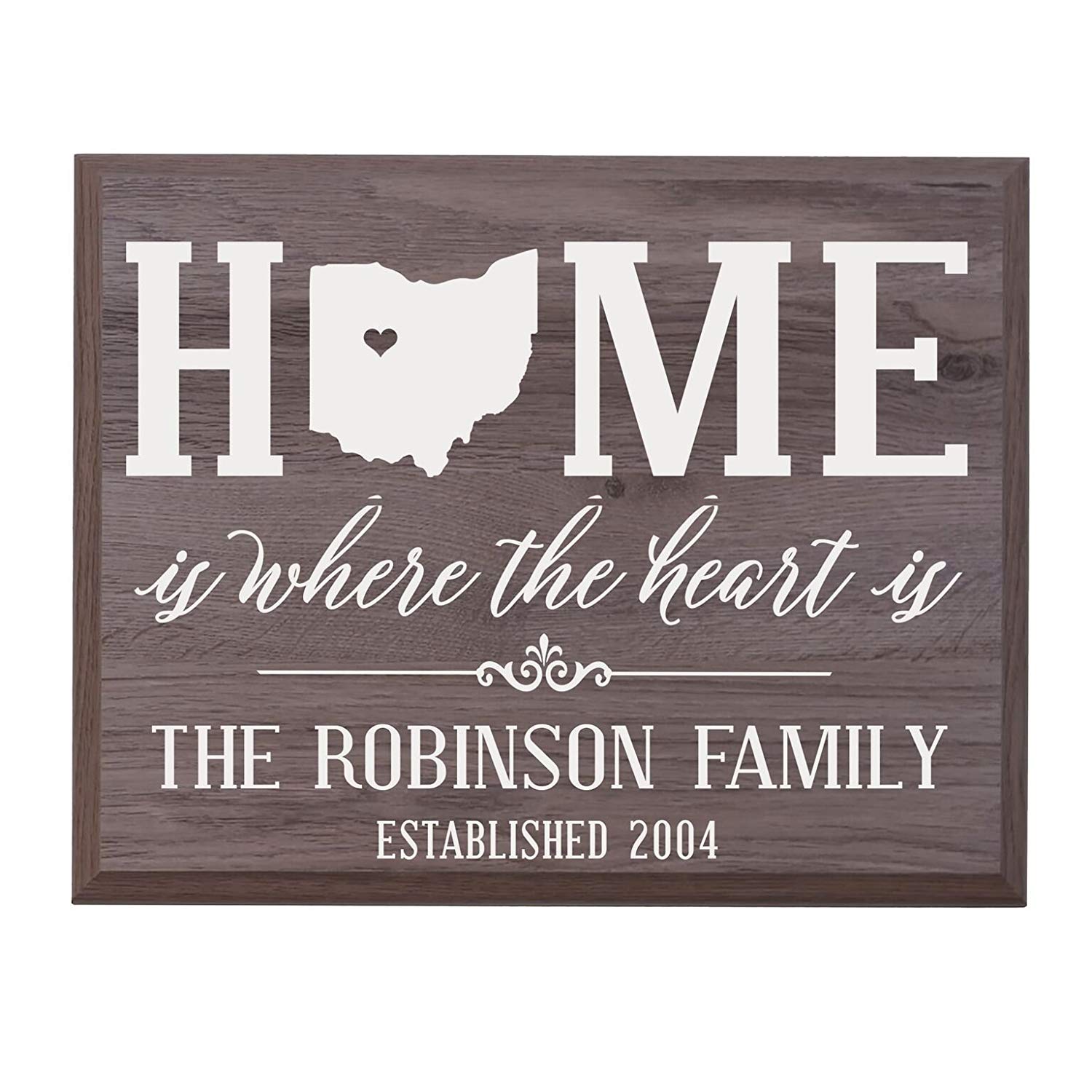 Personalized Ohio State Home is Where the heart is Sign - LifeSong Milestones