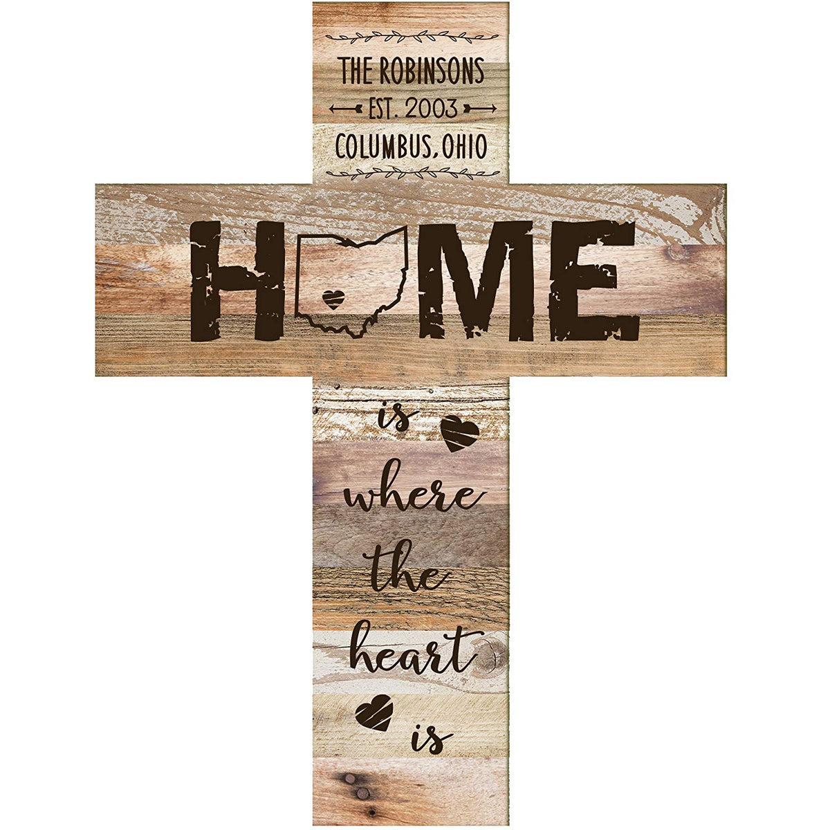 Personalized Ohio State Wall Pallet Cross Gift - Home - LifeSong Milestones
