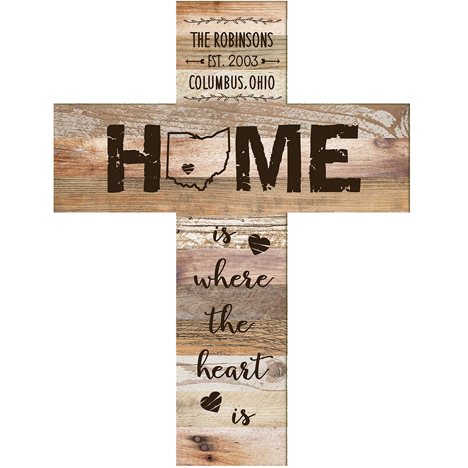 Personalized Ohio State Wall Pallet Cross Gift - Home - LifeSong Milestones