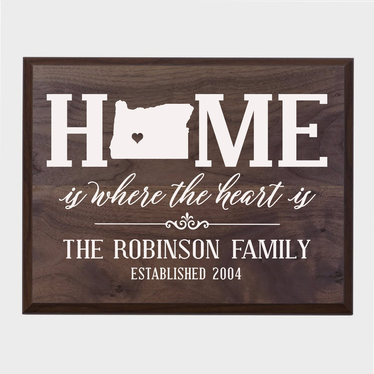 Personalized Oregon State Home is Where the heart is Sign - LifeSong Milestones
