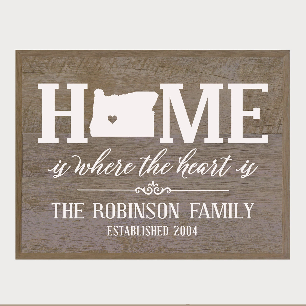 Personalized Oregon State Home is Where the heart is Sign - LifeSong Milestones
