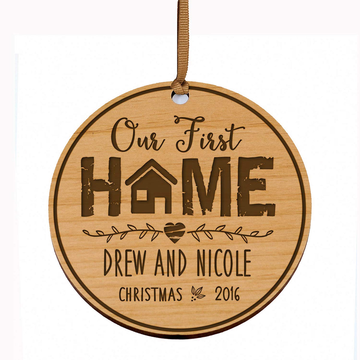 Personalized Our First Christmas New Home Ornaments - LifeSong Milestones