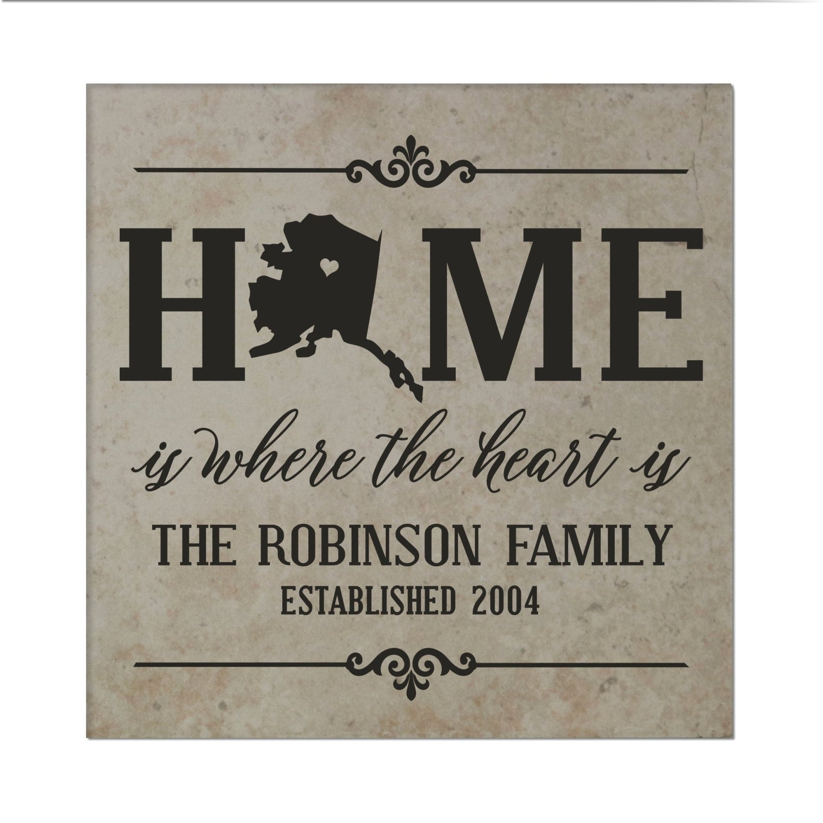 Personalized Pacific Region Home State Trivet - Home Is Where The Heart Is - LifeSong Milestones