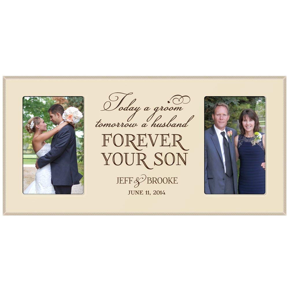 Personalized Parent wedding 2 Photo picture frame gift &quot;Forever&quot; - LifeSong Milestones