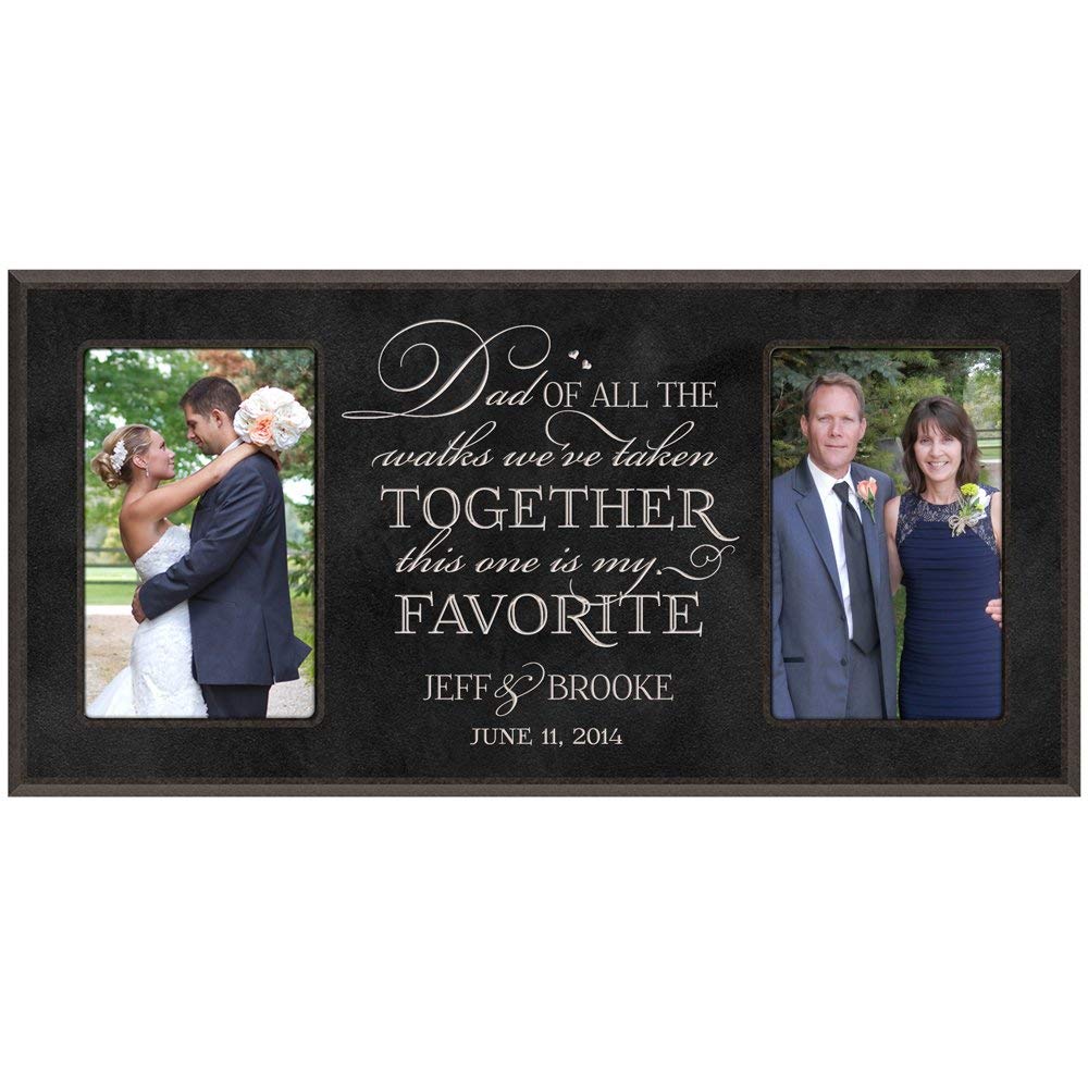 Personalized Parent Wedding 2 Photo Picture Frame Gift Idea "Dad" - LifeSong Milestones