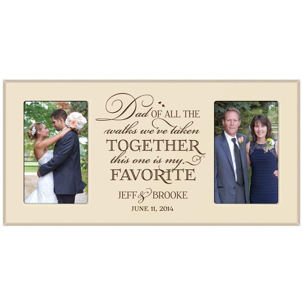 Personalized Parent Wedding 2 Photo Picture Frame Gift Idea &quot;Dad&quot; - LifeSong Milestones