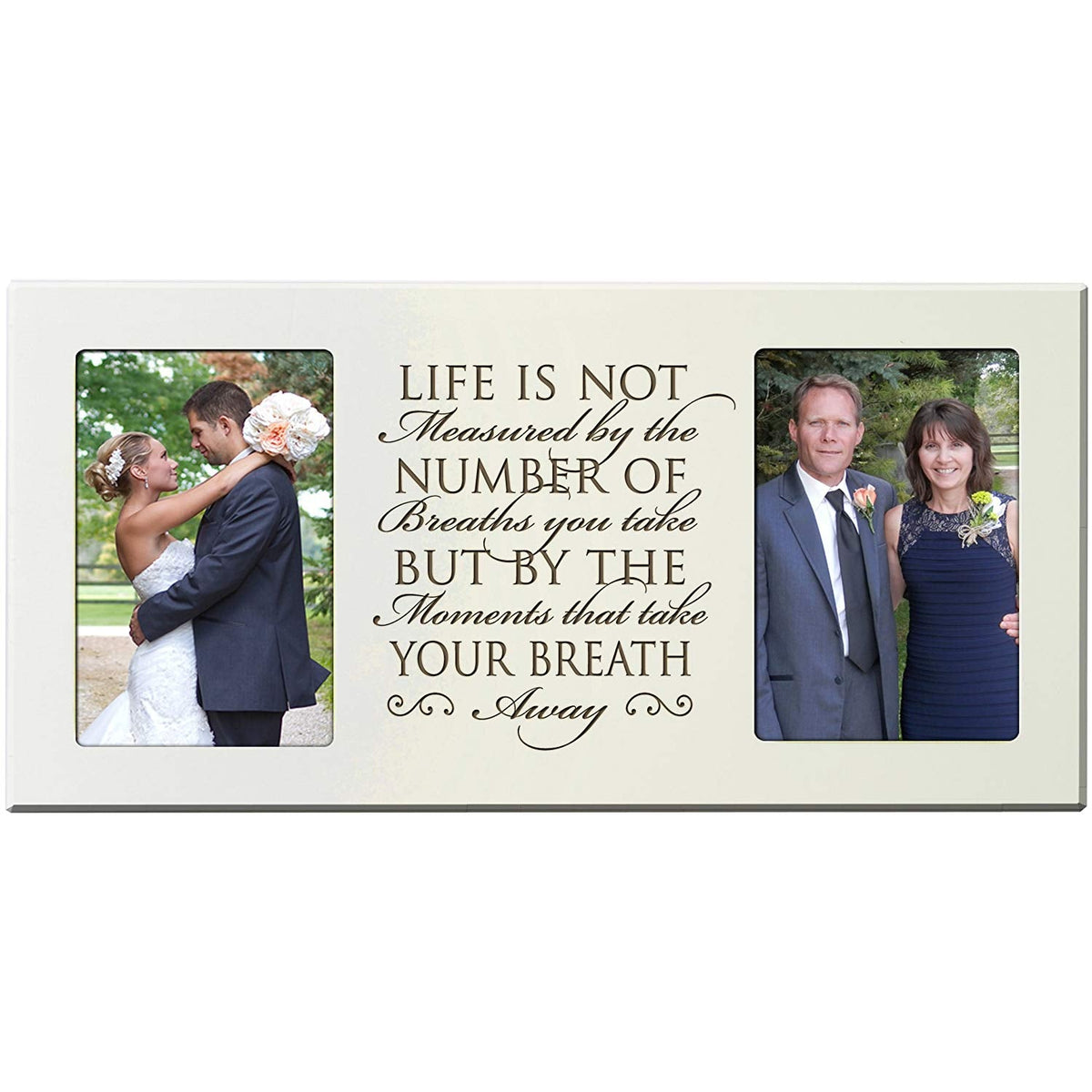 Personalized Parent Wedding 2 Photo Picture Frame Gift Idea &quot;Life&quot; - LifeSong Milestones