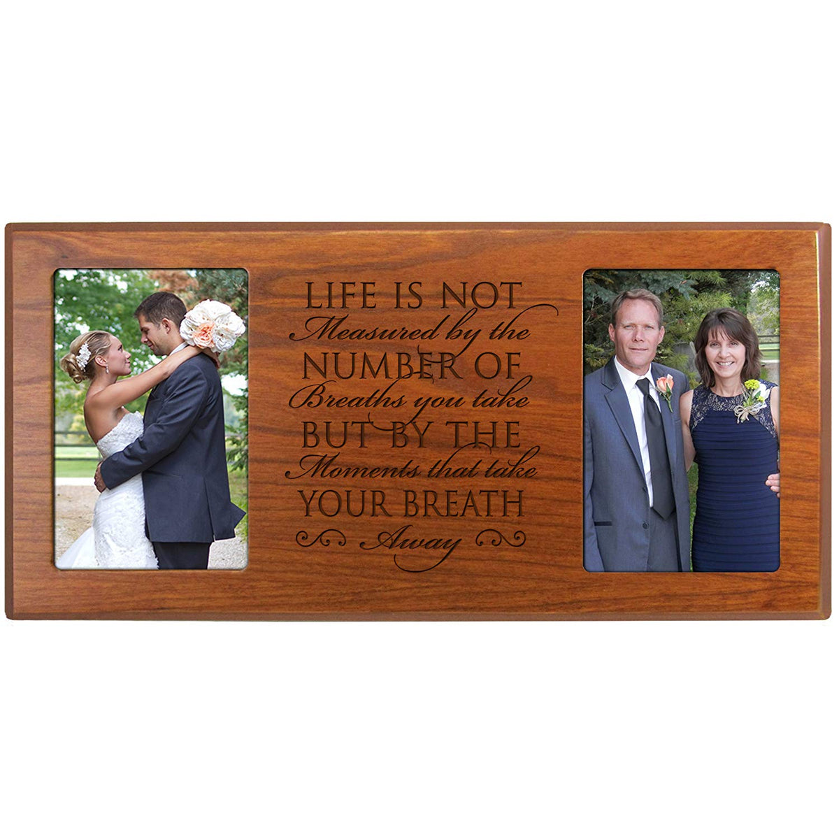 Personalized Parent Wedding 2 Photo Picture Frame Gift Idea "Life" - LifeSong Milestones