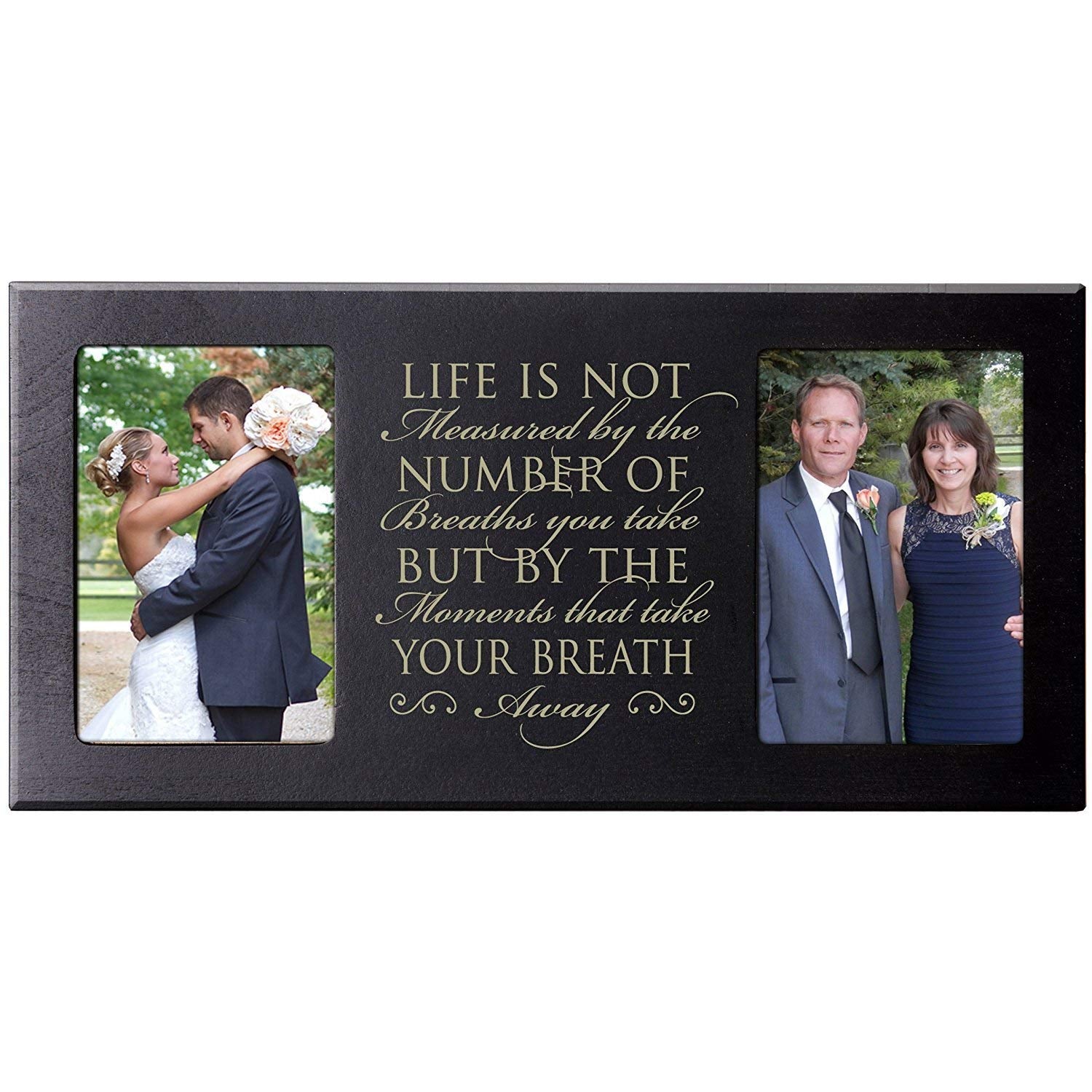 Personalized Parent Wedding 2 Photo Picture Frame Gift Idea "Life" - LifeSong Milestones