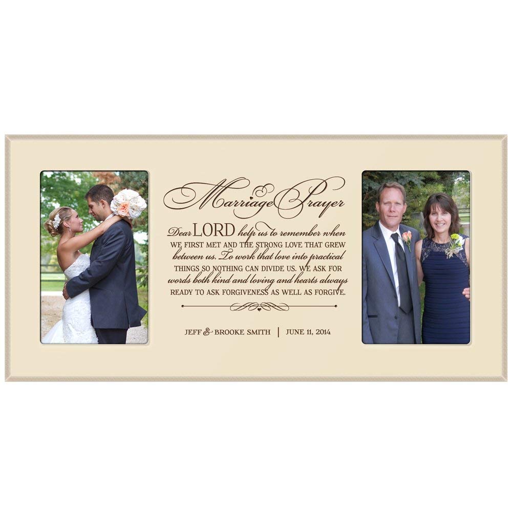 Personalized Parent Wedding 2 Photo Picture Frame Gift Idea &quot;Marriage&quot; - LifeSong Milestones