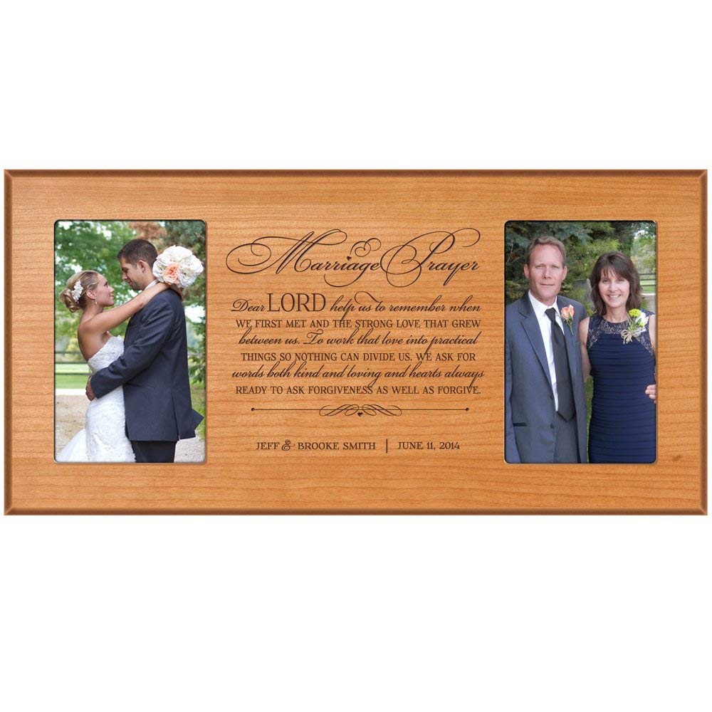 Personalized Parent Wedding 2 Photo Picture Frame Gift Idea "Marriage" - LifeSong Milestones