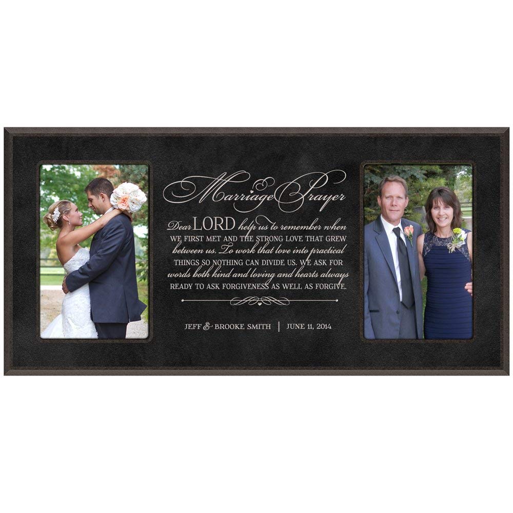 Personalized Parent Wedding 2 Photo Picture Frame Gift Idea "Marriage" - LifeSong Milestones
