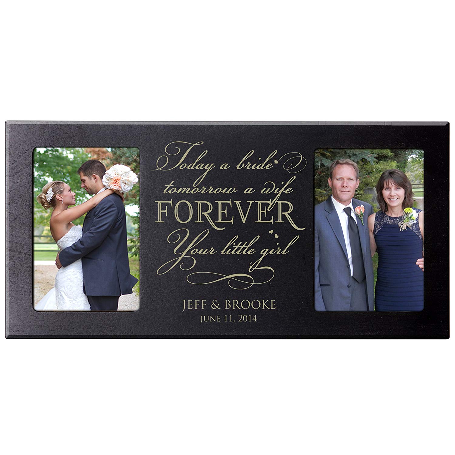 Personalized Parent Wedding Double Frame Gift - Forever Your Girl - LifeSong Milestones