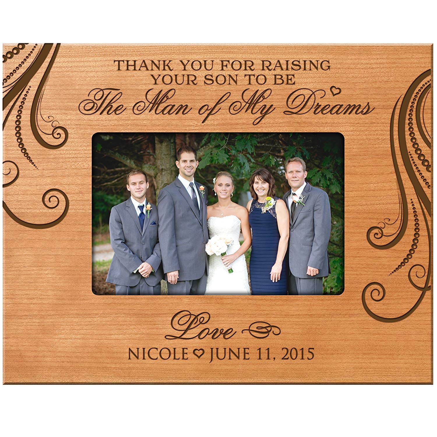Personalized Parent Wedding Frame Gift - The Man Of My Dreams - LifeSong Milestones