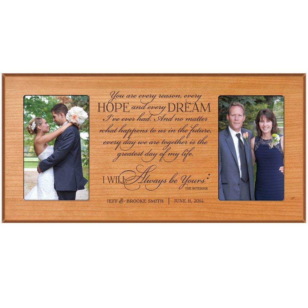 Personalized Parent Wedding Photo Picture Frame Gift Idea "Hope" - LifeSong Milestones