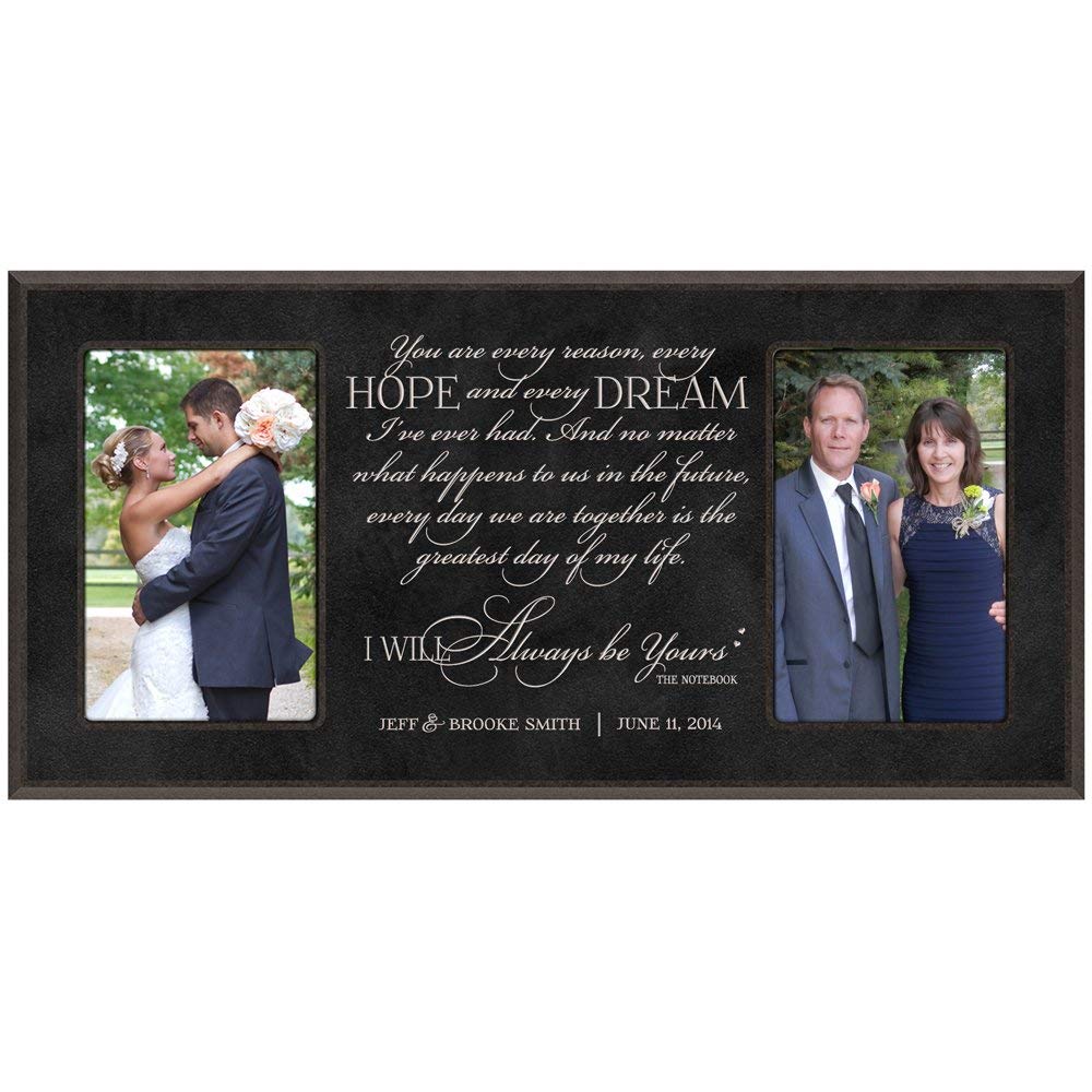 Personalized Parent Wedding Photo Picture Frame Gift Idea "Hope" - LifeSong Milestones
