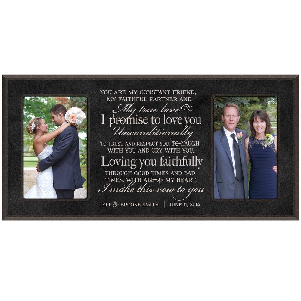 Personalized Parent Wedding Photo Picture Frame Gift Idea "I Promise" - LifeSong Milestones