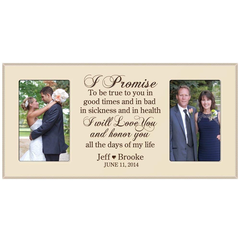 Personalized Parent Wedding Photo Picture Frame Gift Idea &quot;I Promise&quot; - LifeSong Milestones
