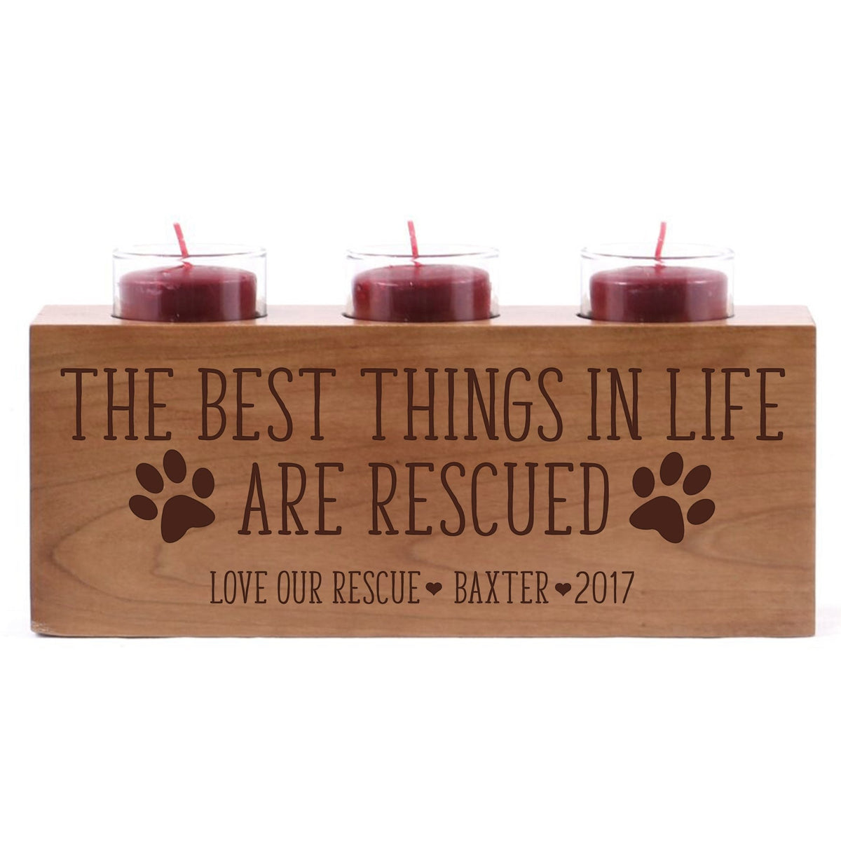 Personalized Pet Everyday Cherry Candle Holder - The Best Things - LifeSong Milestones