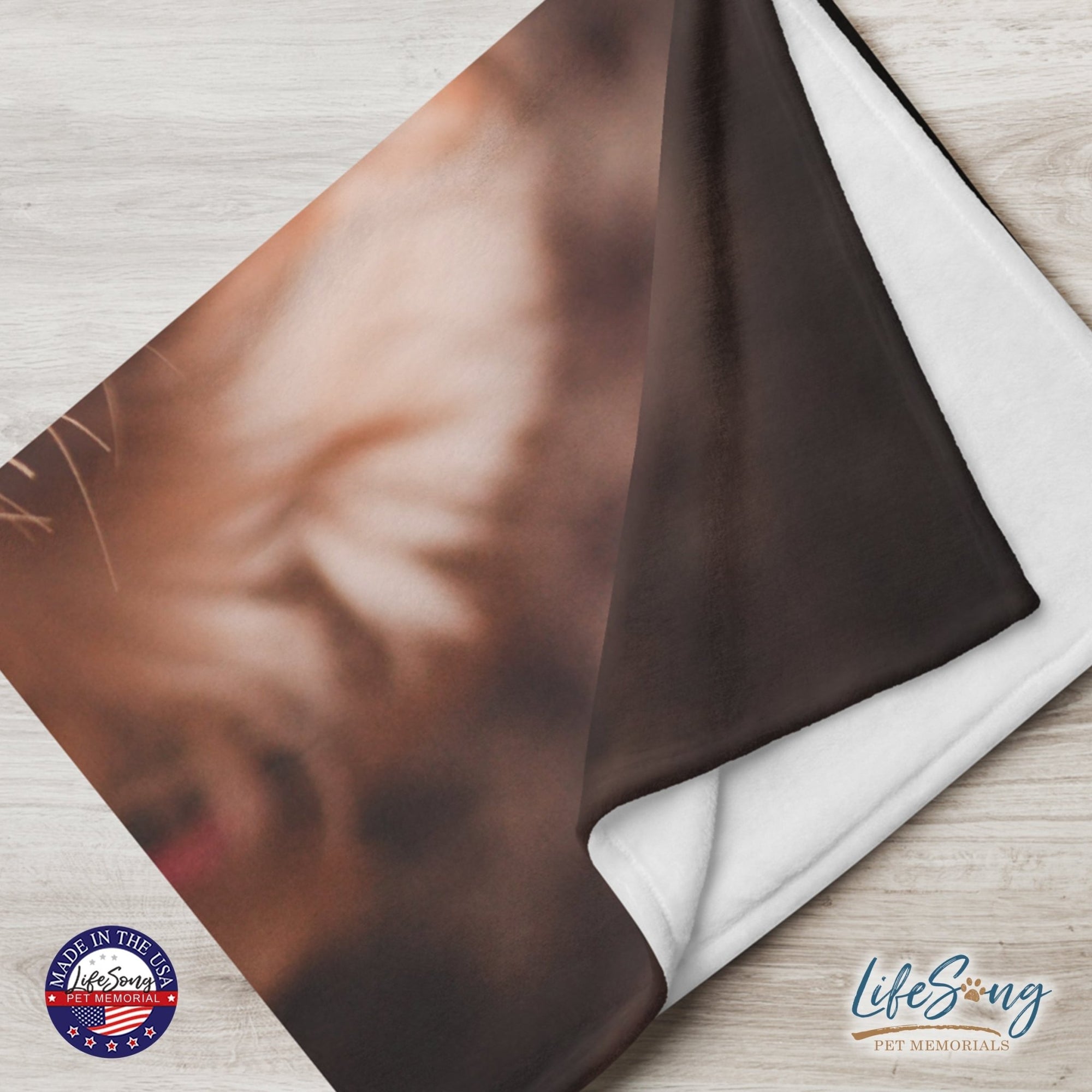 Personalized Pet Memorial Printed Throw Blanket - A Heart of Gold - LifeSong Milestones